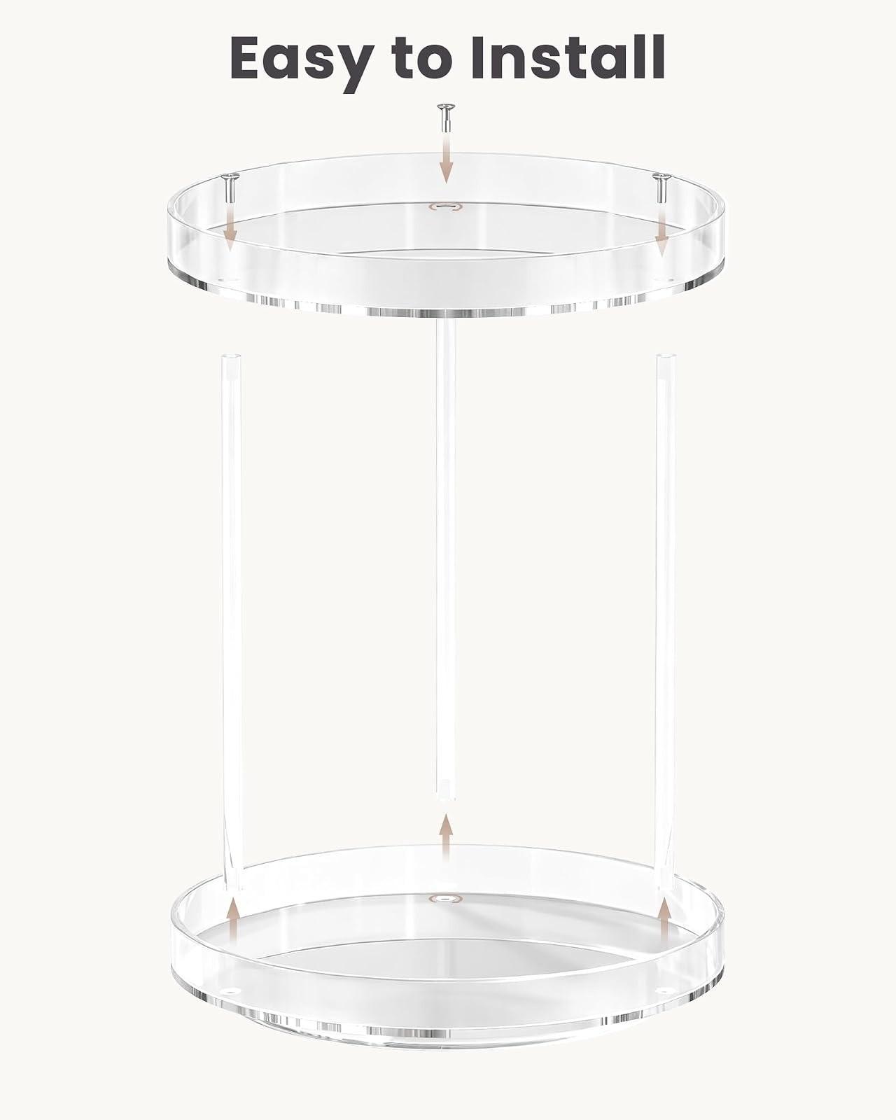 Lolalet 360° Rotating Acrylic Perfume Organizer – 2 Tier Display Rack