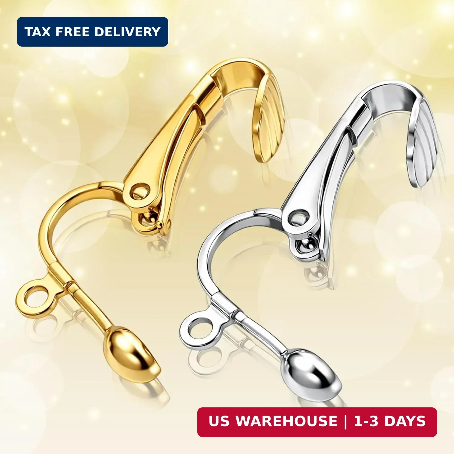 32 Pieces Earring Converters Pierced to Clip, Non-Pierced Earring Clips with Sil