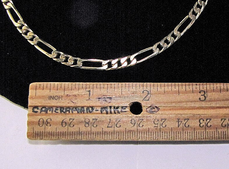 Vintage Figaro Necklace Gold Vermeil 925 Sterling Silver Vior FGS Italy 19″ Long