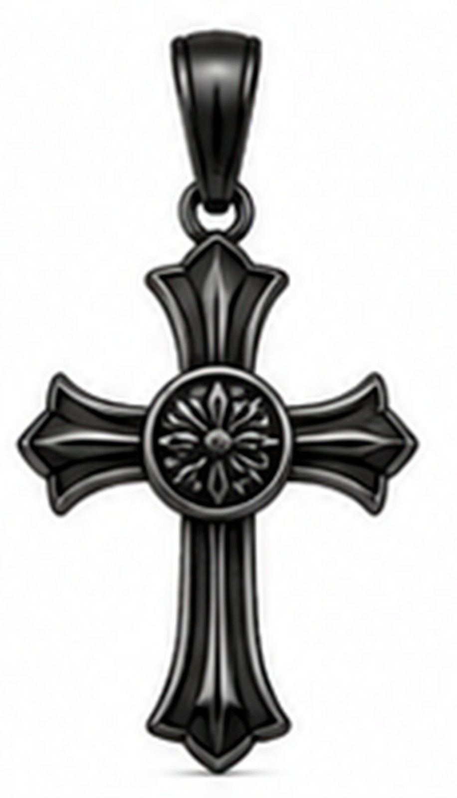 Vintage Antique Cross Pendant Real 925 Sterling Silver Religious Charm