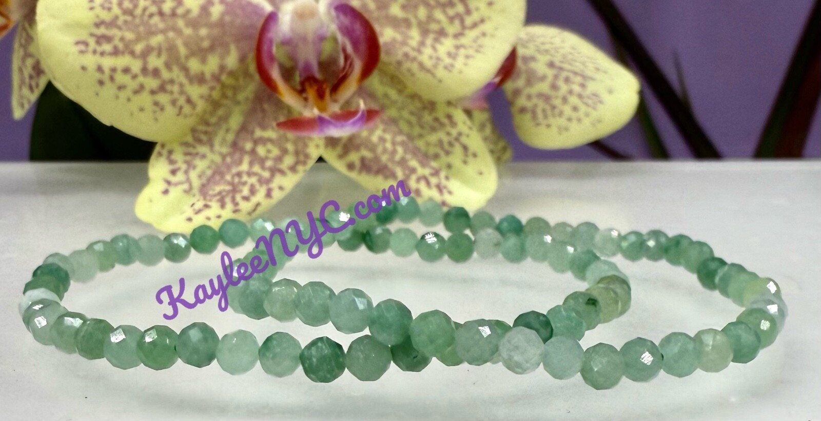 Wholesale 6 Pcs Natural Burma Jade Jadeite 4mm Faceted Crystal Stretch Bracelet