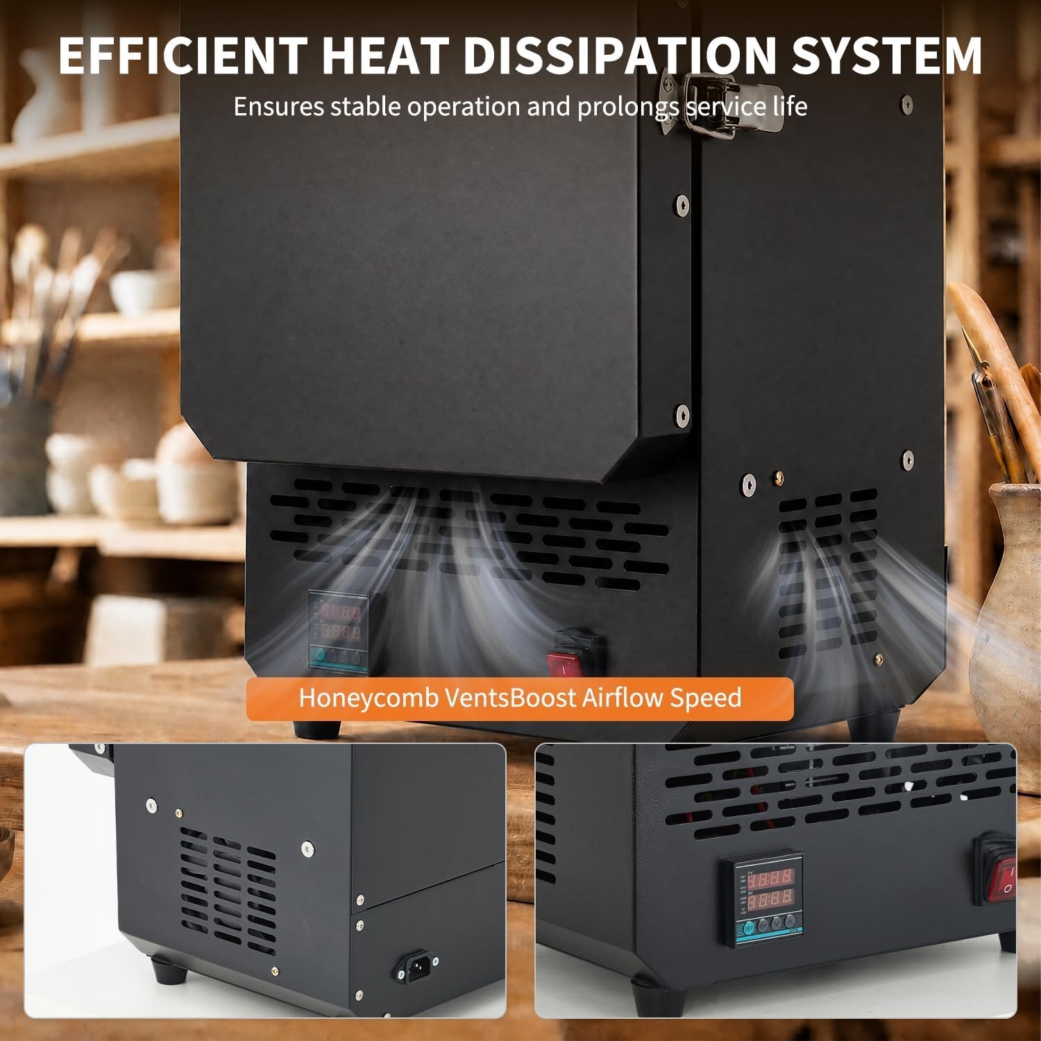Tabletop Electric Kiln 1500W for Wax Casting Metal Melting Furnace DIY Project