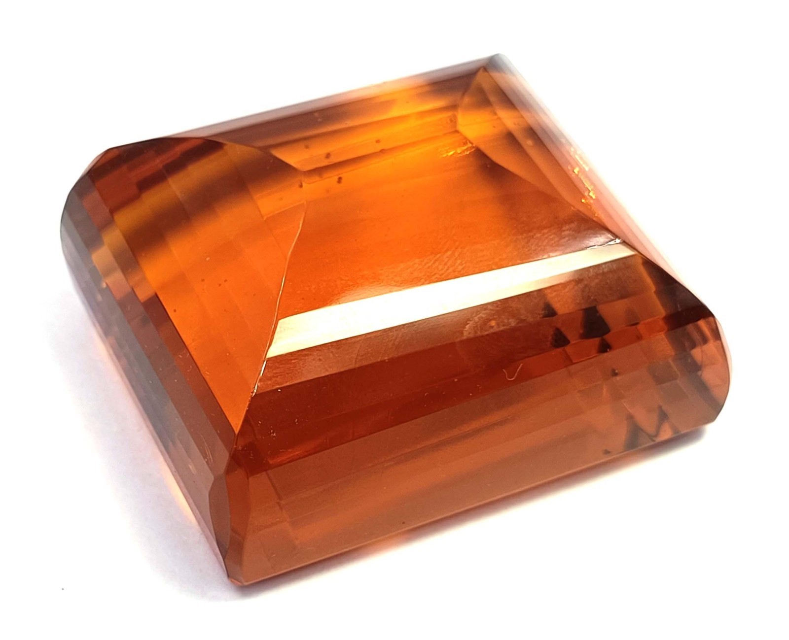 Stunning 736.80 Ct Natural Orange Sapphire Emerald Shape Certified Gemstone 5DNZ