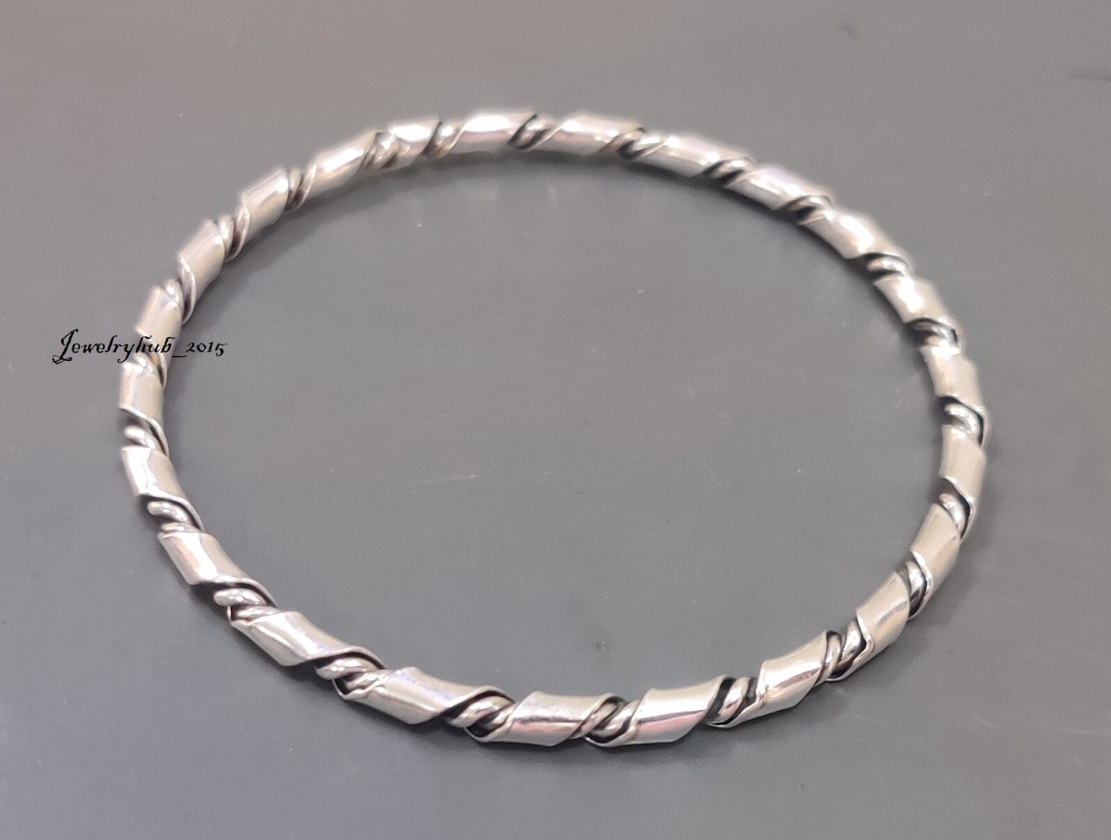 Silver Designer Bangle 925 Sterling Silver Handmade Jewelry Gift for her MO5238