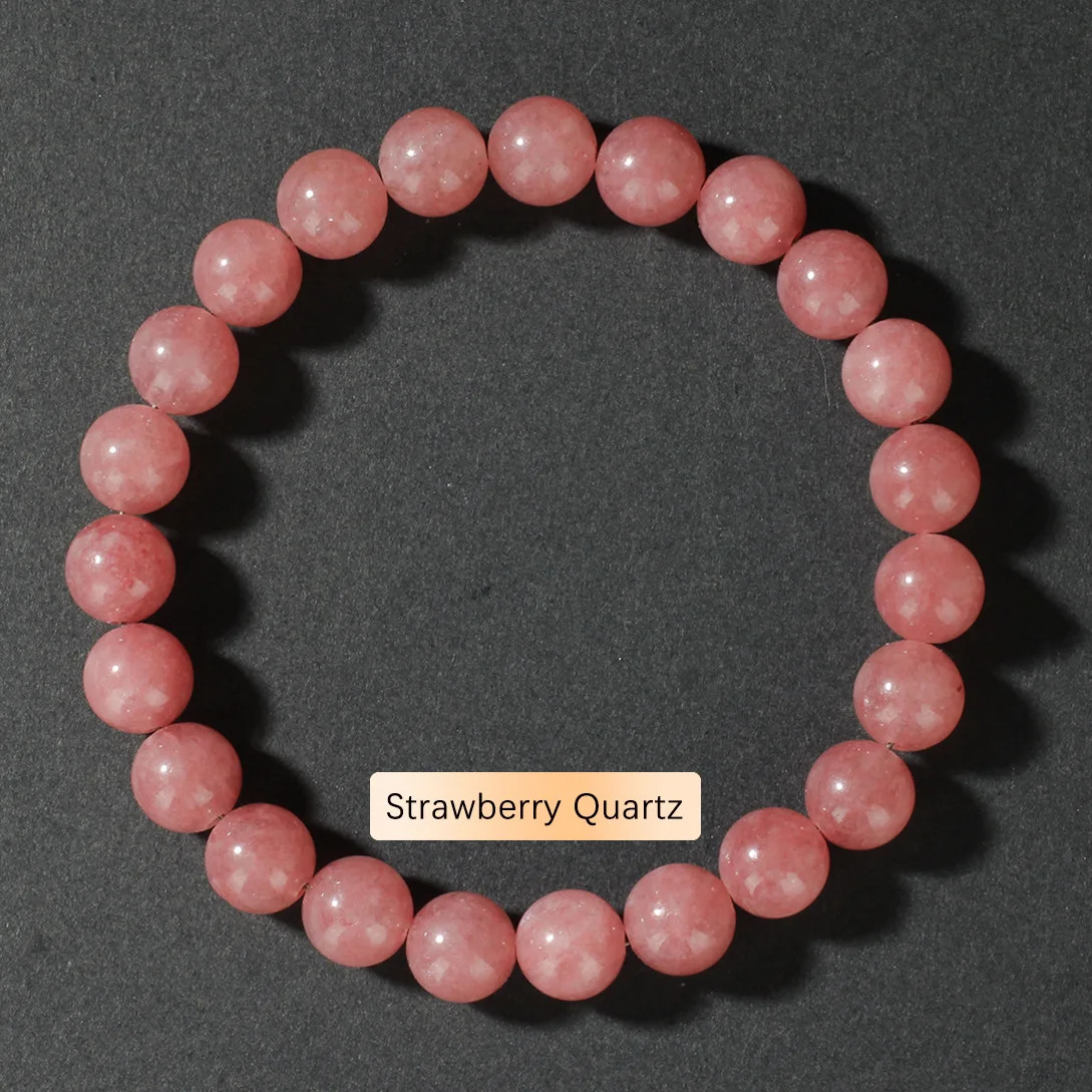 Tigers Eye Amethyst Red Agate Natural Stone Elastic Bead Bracelet Body Purifying