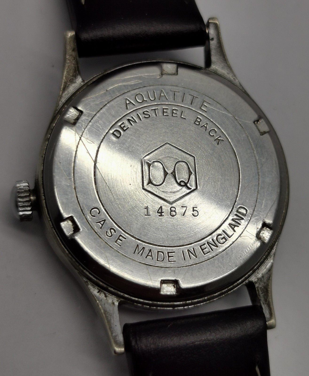 Vtg 1940 Avia Denisteel Case Military Style 15 Jewel 30mm Mechanical Gents Watch
