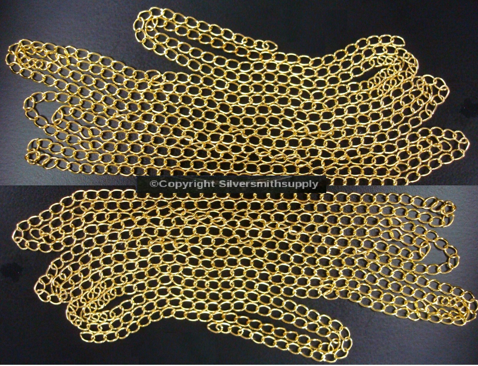 Jewelry cable link chain 12′ gold plated twist chain 5x3mm CH069B