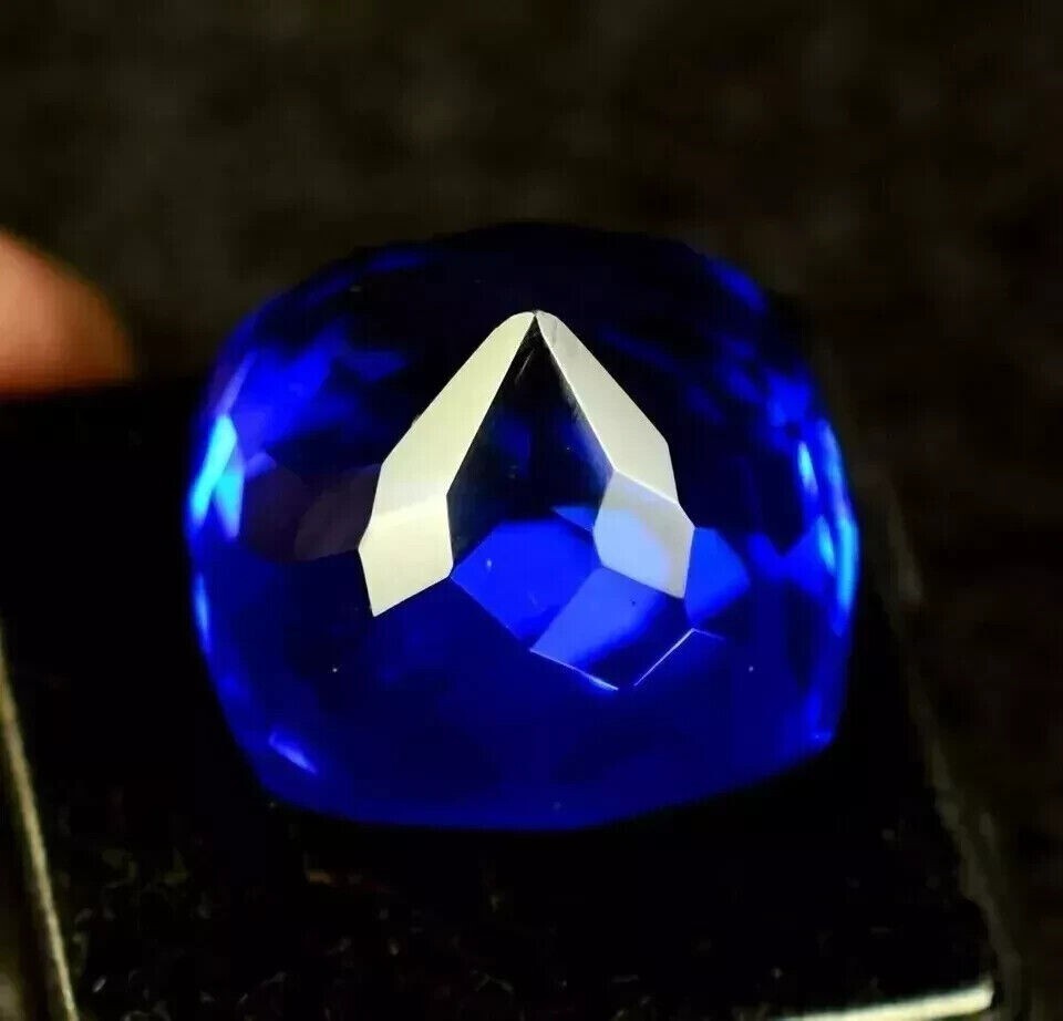 Natural Lustrous Tanzanite Blue Cushion 10-12 Ct Certified Loose Gemstone