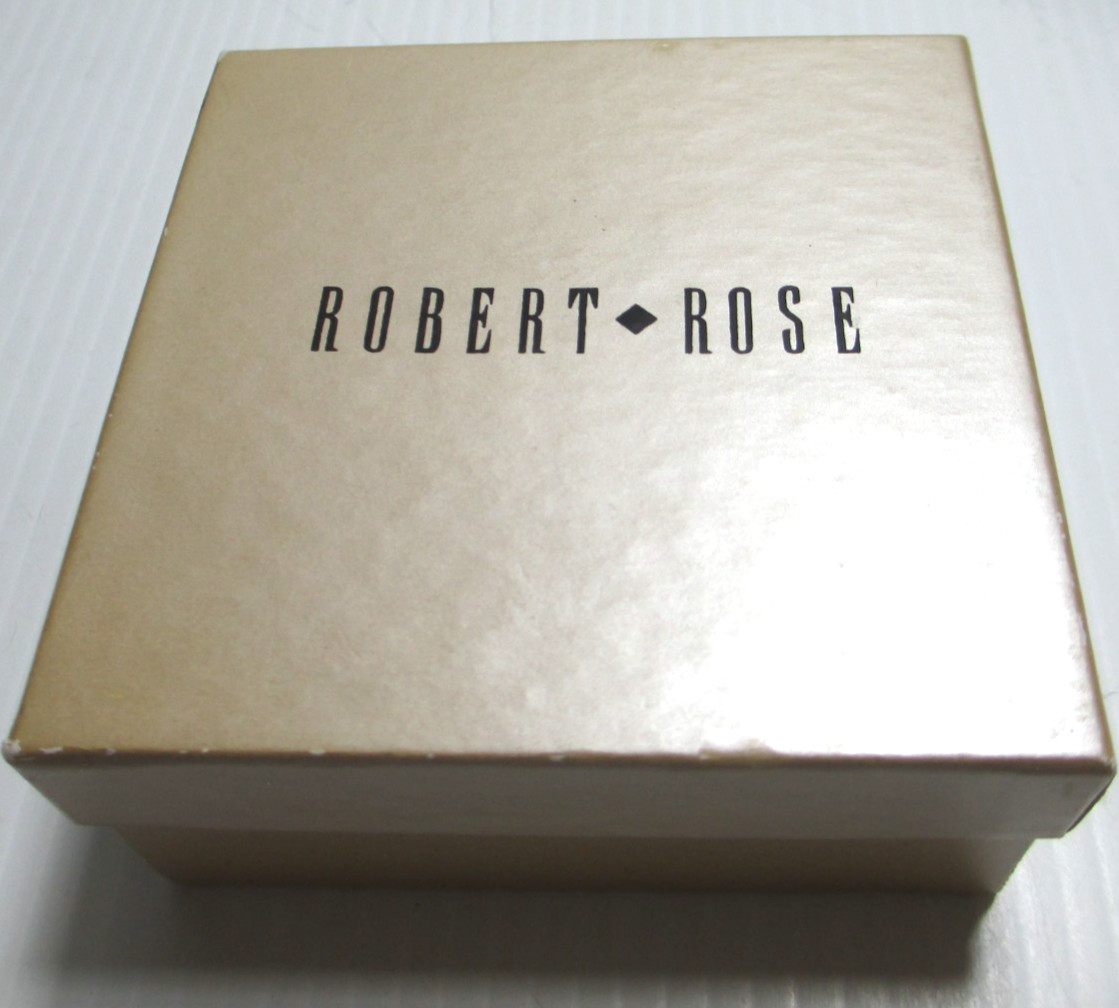 Robert Rose Bracelet 3 Strands Beaded Gold-Tone Metal Amber BOX