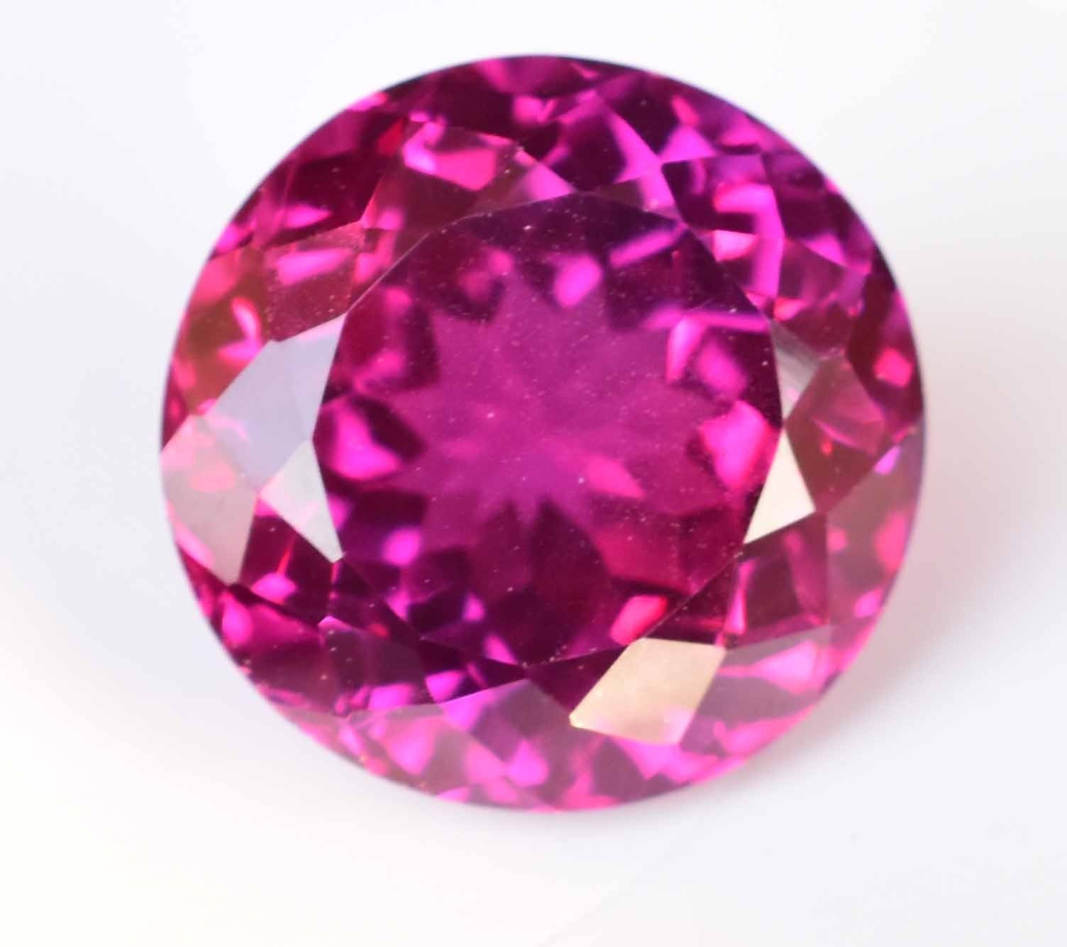10.80 Ct Natural Rhodolite Garnet Round Raspberry Pink AGSL Certified Gemstone