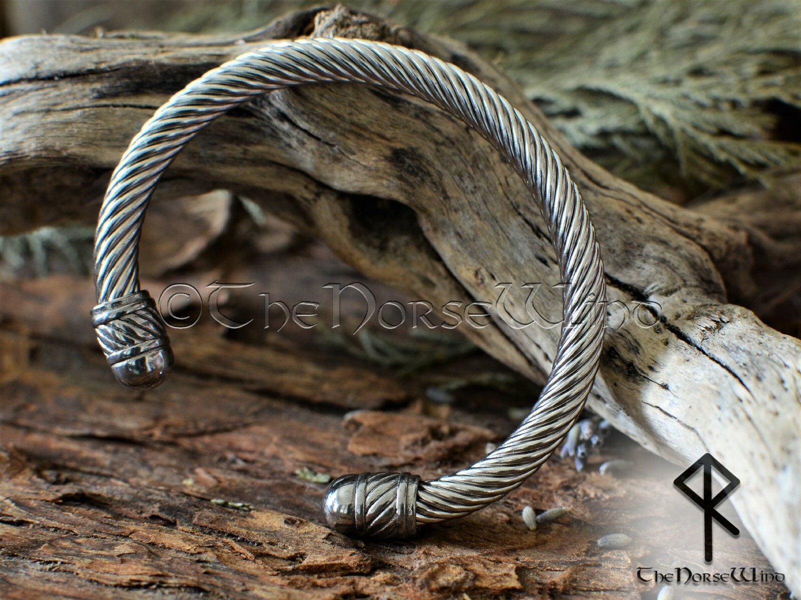 Solid Viking Bracelet Stainless Steel Cuff Norse Arm Ring Torc Viking Jewelry