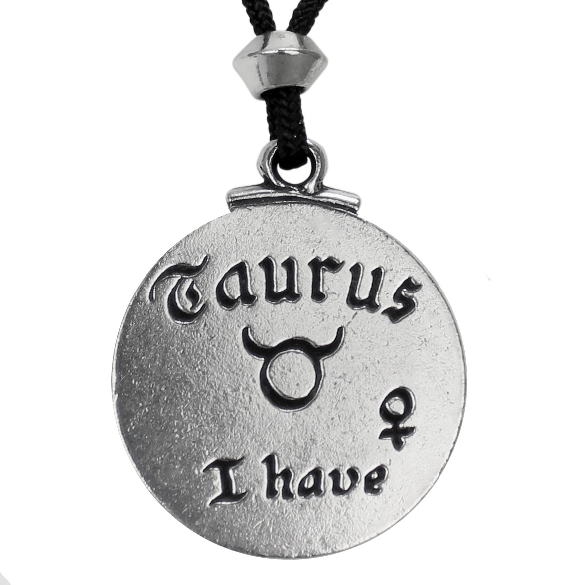 Taurus Zodiac Pendant Astrology Necklace Horoscope Jewelry Pewter Talisman