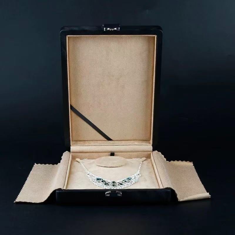 Luxury Black Velvet Necklace Jewelry Box Gift Storage Case Display Box