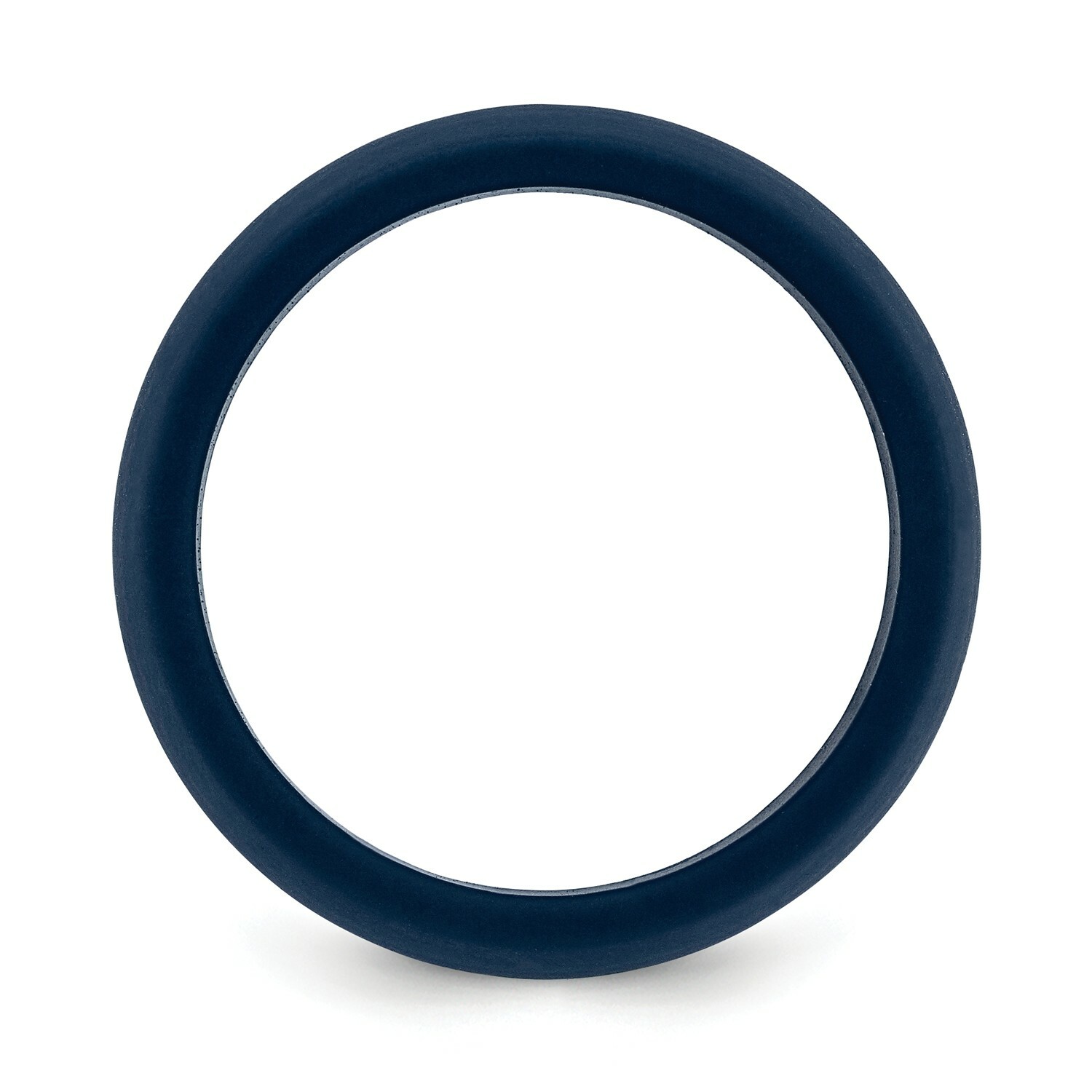 Unisex 8.7mm Wide Durable Navy Blue Silicone Wedding Band Sizes 7 to 14