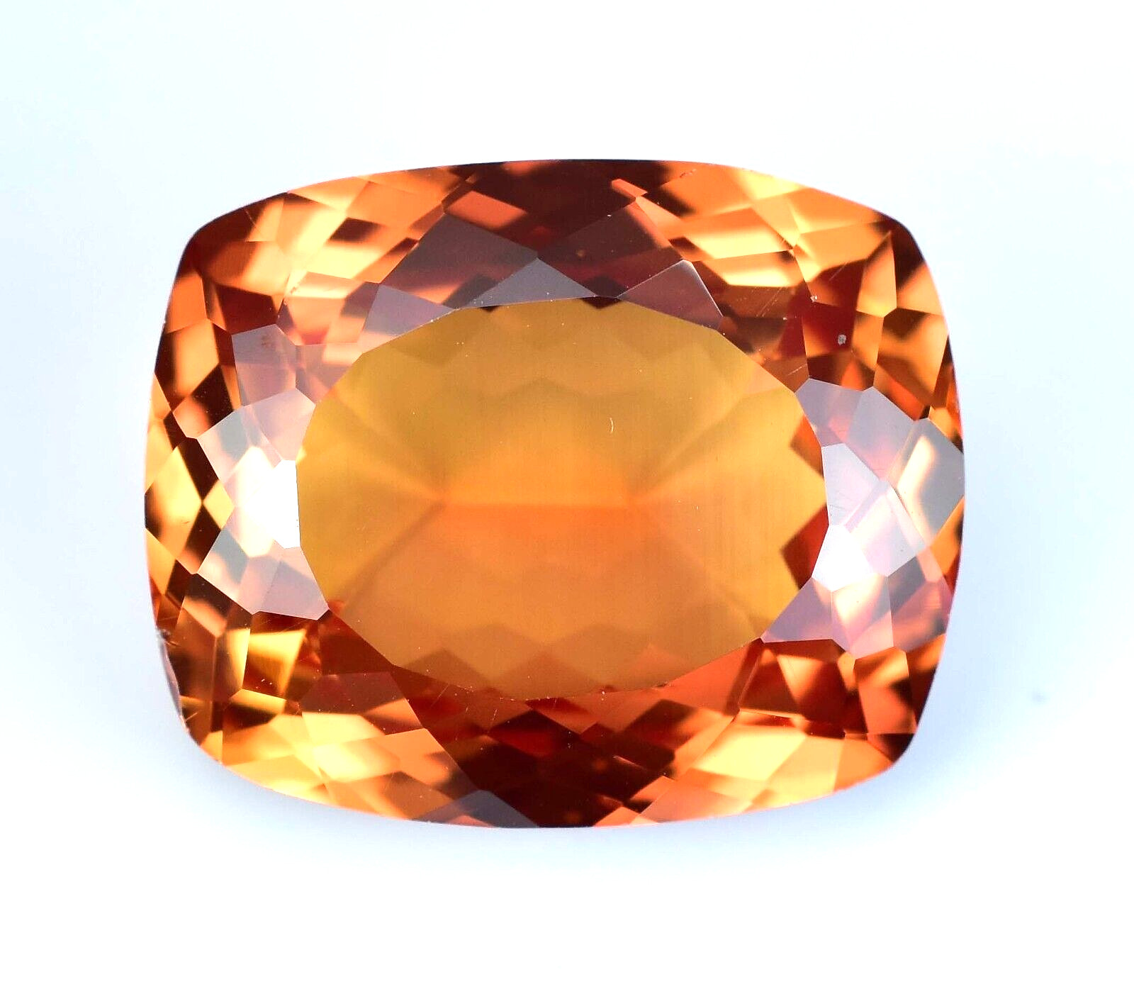 FLAWLESS Natural Padparadscha Sapphire 31.90 Ct Cushion Certified Loose Gemstone