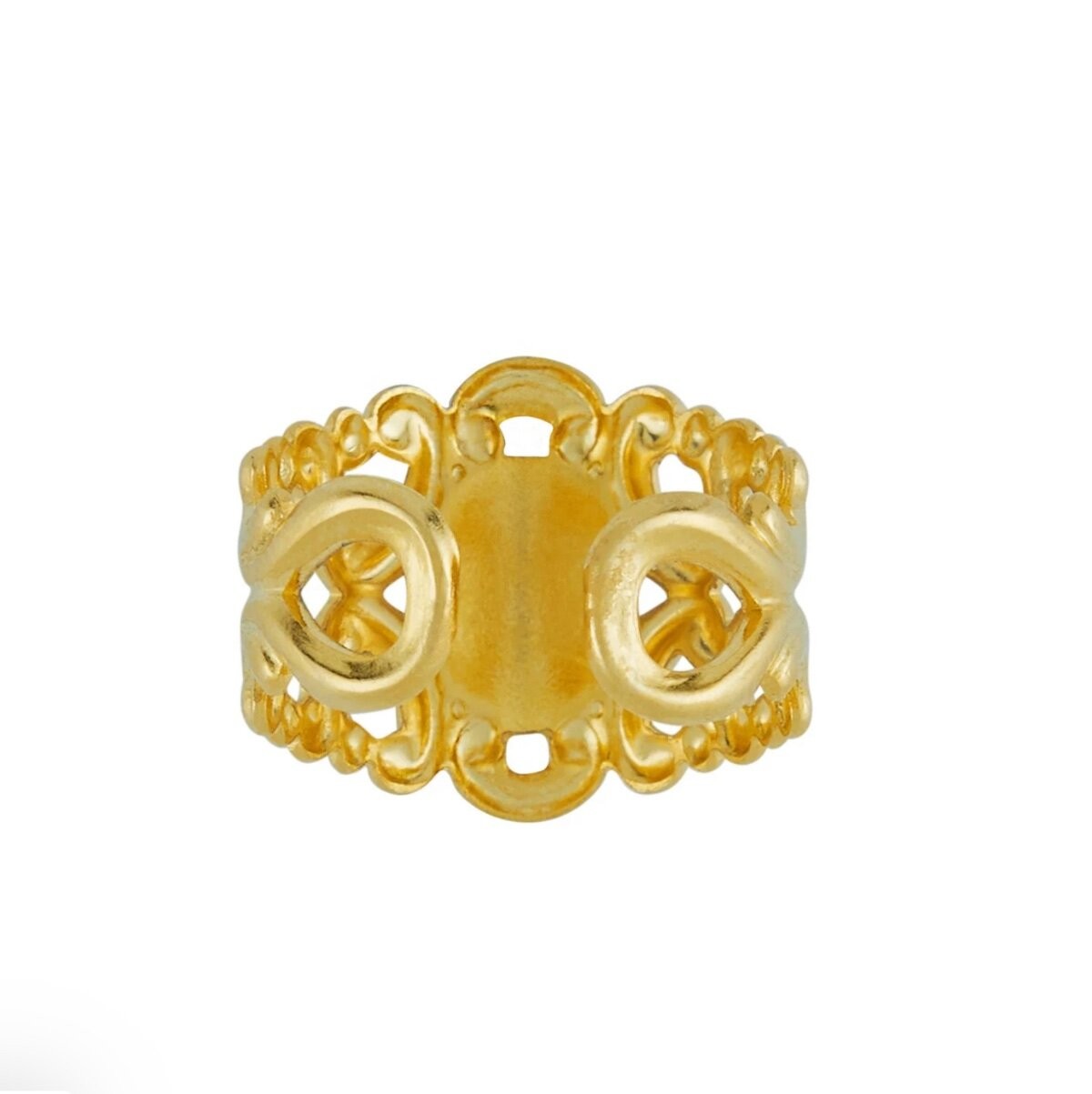 Susan Shaw Gold Florence Italian Bee Coin Ring 24Kt TPG