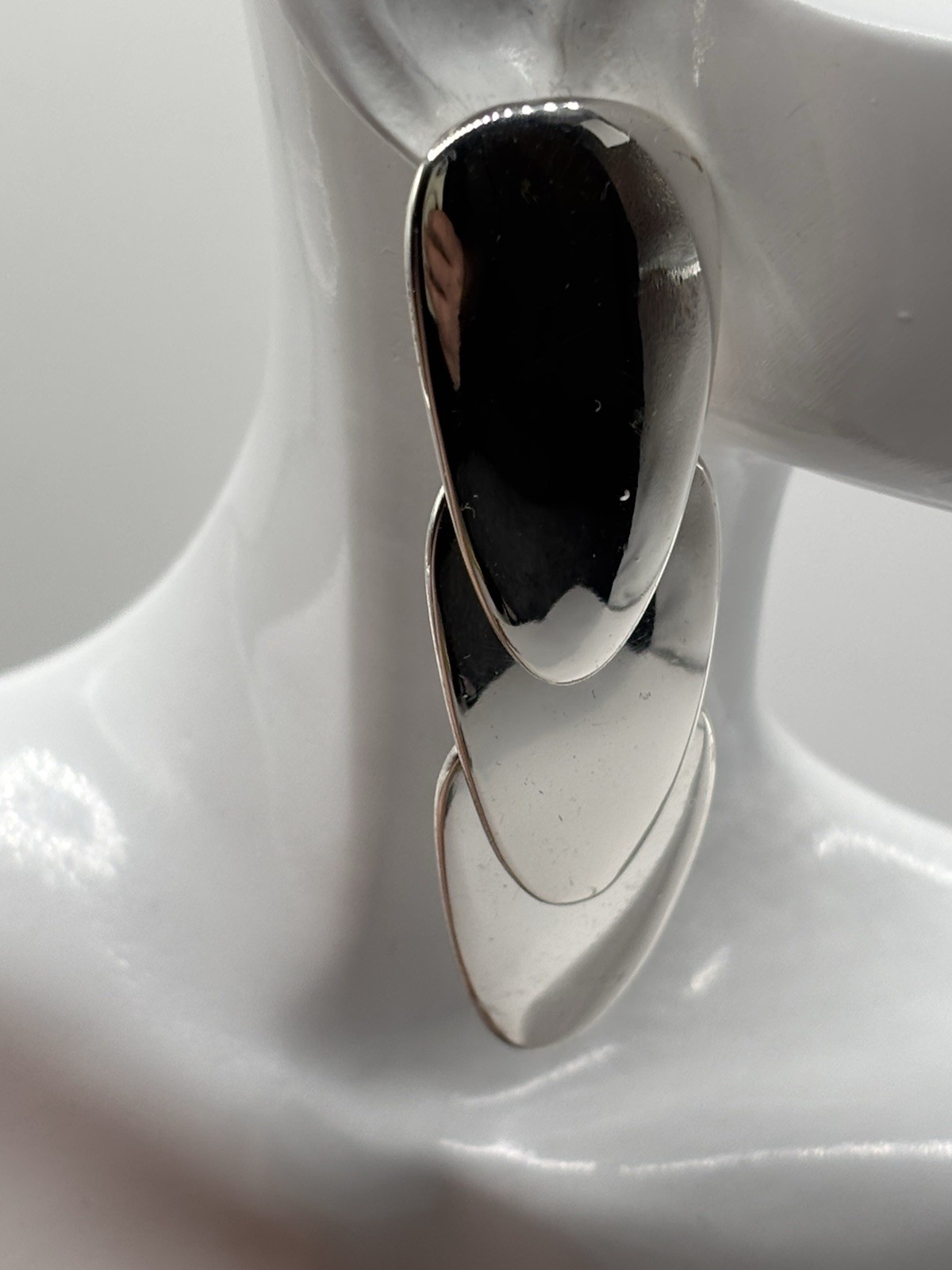 Robert Lee Morris Teardrop Dangle Earrings Signed 3 in