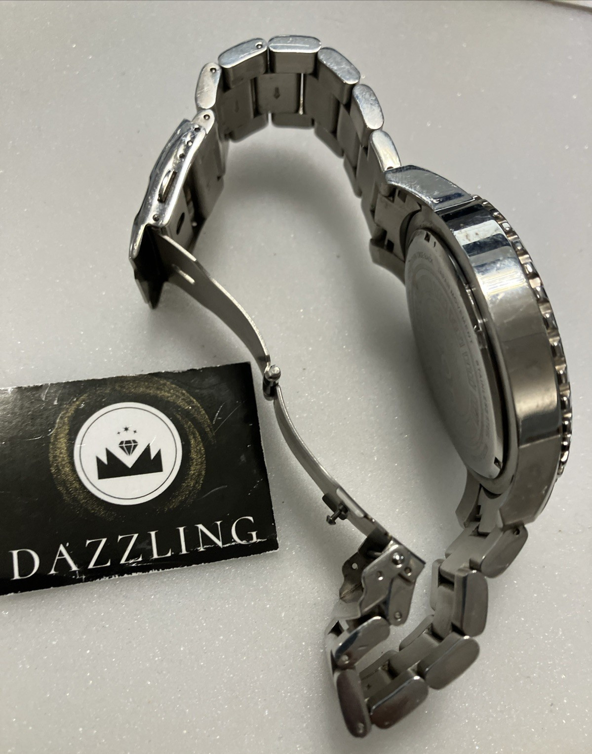 Izod Eagle XL IZS5 Steel Men’s Watch PreOwned For Parts Or Repair No Stem/Crown