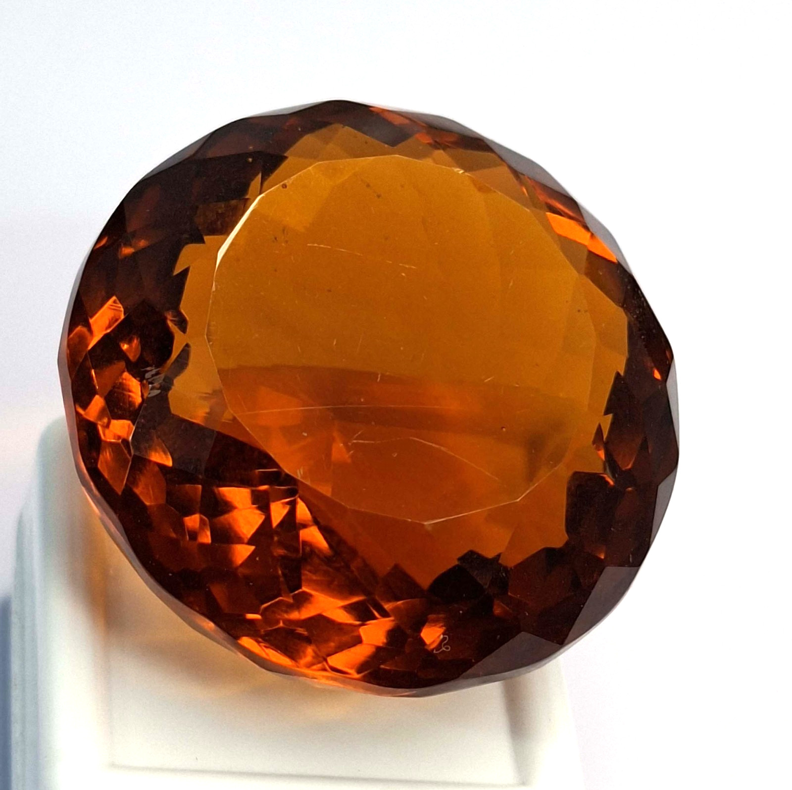 Orange Brown Citrine Round Cut Natural 150-152 Ct Certified Loose Gemstone SP643