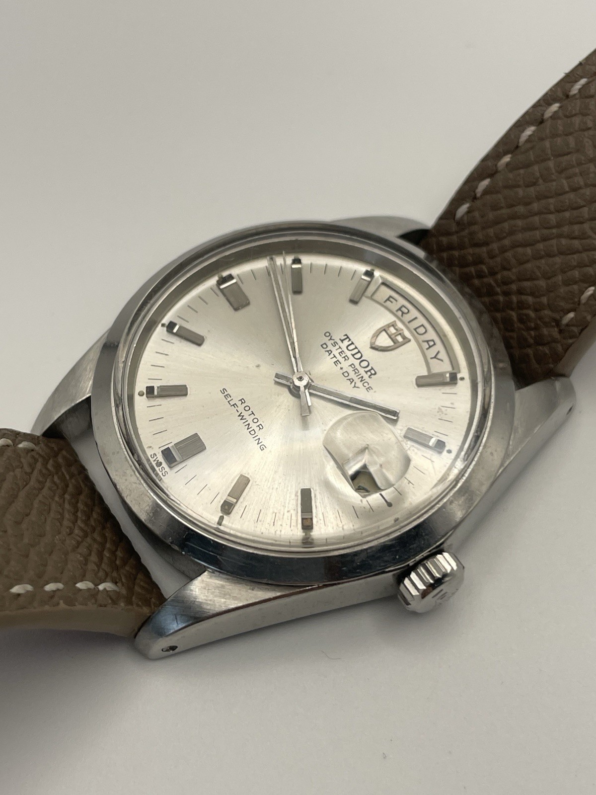 Tudor Oyster Prince 7017/0 Day Date Jumbo Stainless Steel [Silver Dial, 38 MM]