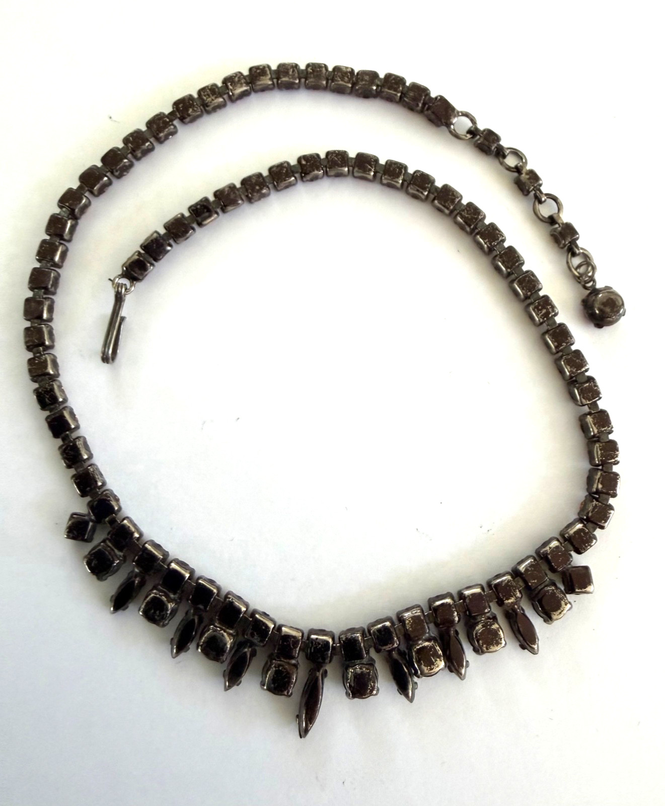 Rare Vintage Sherman Swarovski crystal Autumn colors necklace & earrings mint!
