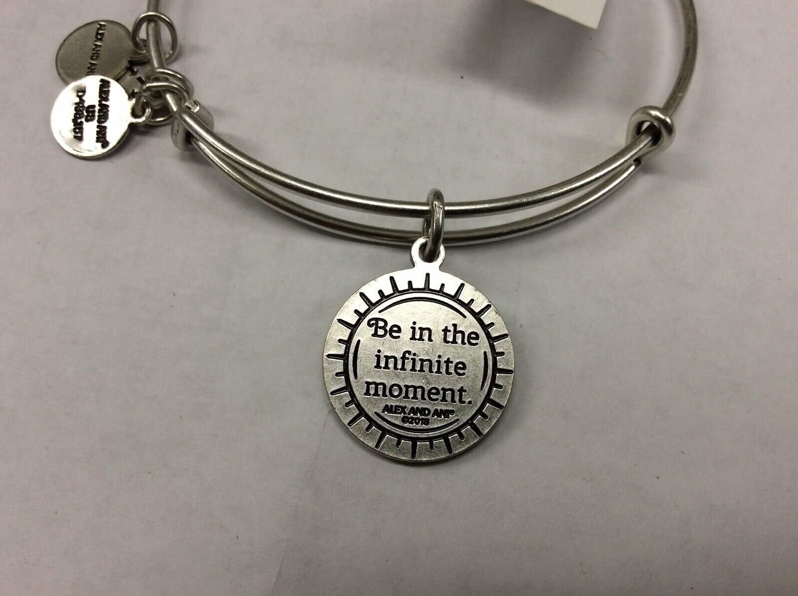 Alex and Ani Midnight Sun Bangle Bracelet Rafaelian Silver NWTBC