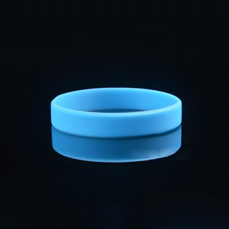 12 Pack Kids Adults Blank Silicone Wristbands Rubber Bracelets 12 Color Mixed