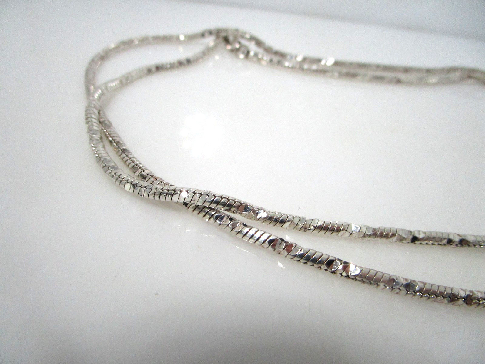 Milor 2.6mm Diamond Cut Snake Sterling 30″ Chain Italy 31 Gr