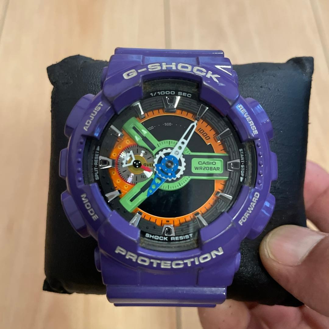 Casio G-Shock GA-110EV-6AJR Evangelion Unit-01 Full Set Battery Dead As-is Rare