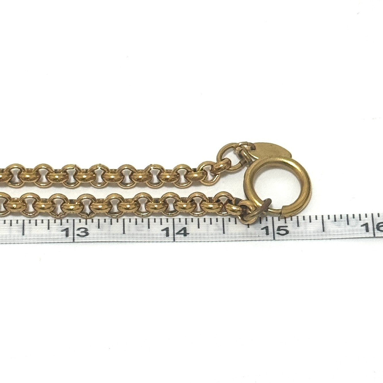 CHANEL 3027 COCO Mark CC Logo Round Necklace Gold Vintage Authentic JAPAN