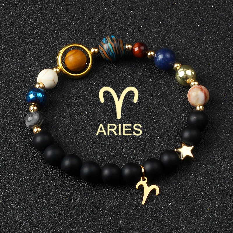 Women Stone Beaded Bracelet Round Layered Mixed Tone Adjustable Strand Jewelry