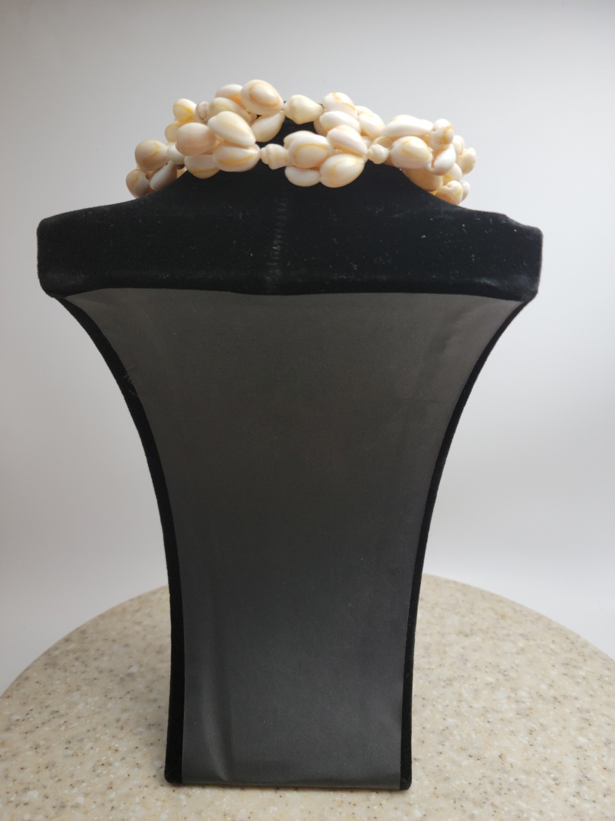 Vintage Genuine Cowrie Shell Cluster Necklace Long Strand Beach Boho Tribal