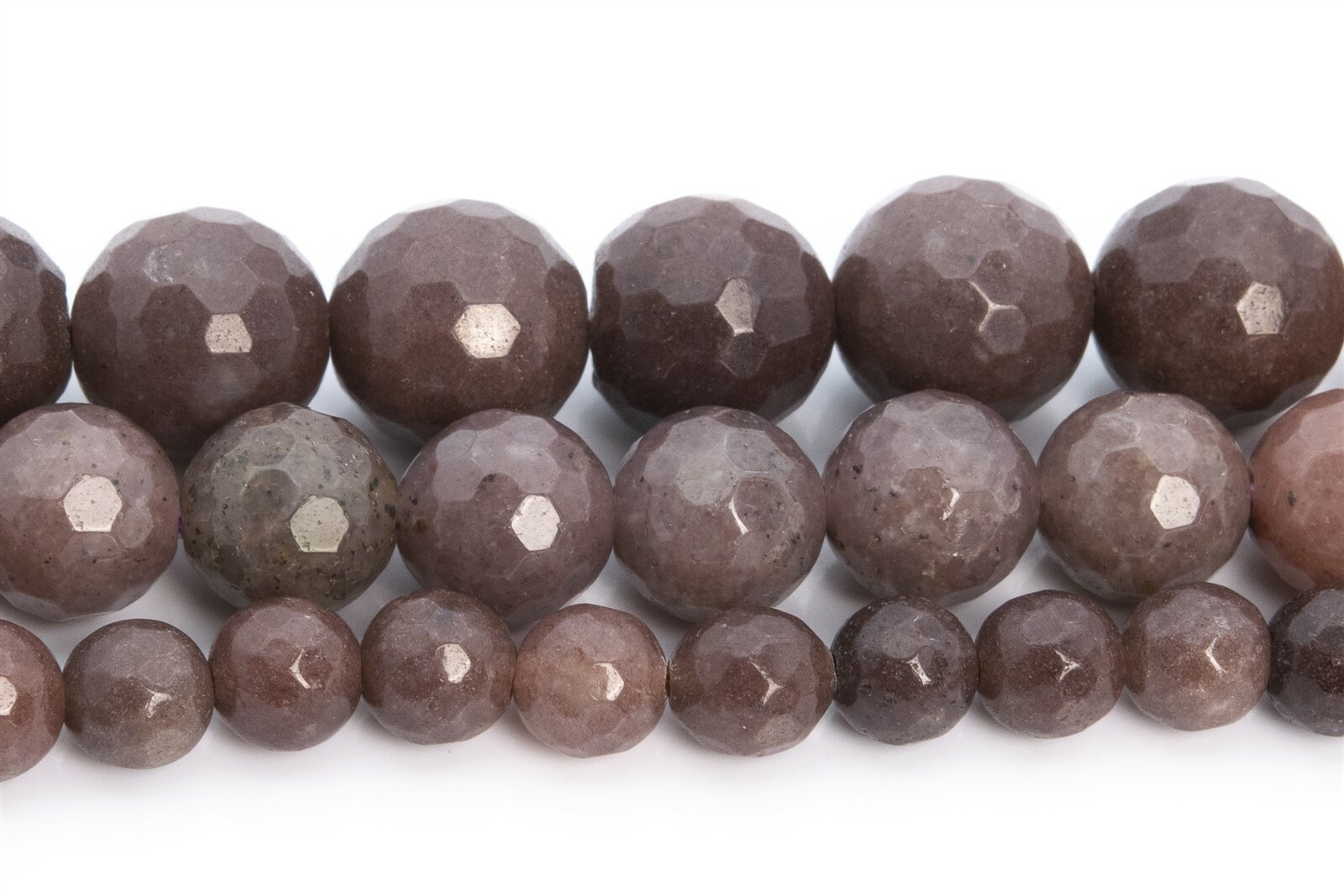 Purple Brown Aventurine Grade AAA Micro Faceted Round Loose Beads 6/8/9-10MM