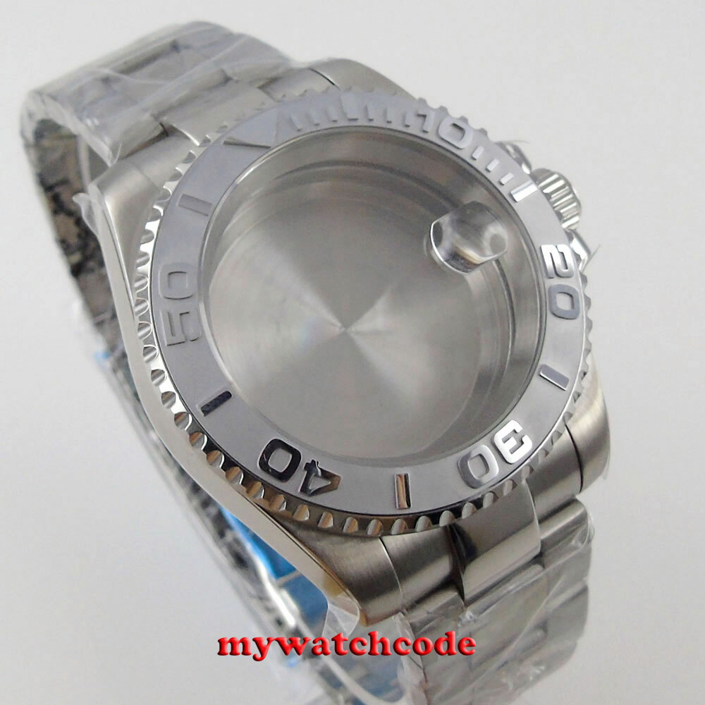 20ATM 40mm Gray Ceramic Bezel Watch Case Fit NH34 NH35 NH36 ETA 2824 PT5000