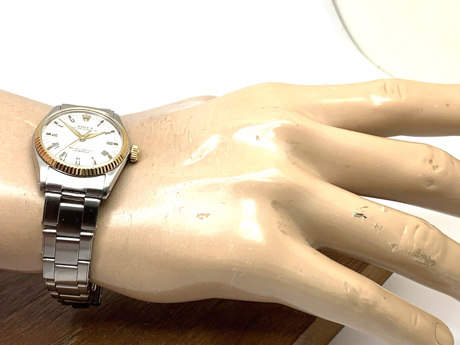Rolex Speedking Oyster Perpetual 6430 Watch Swiss Wind Steel 14k Bezel 30mm