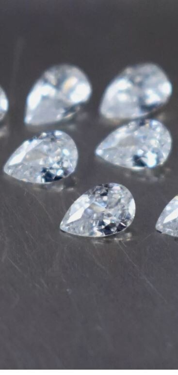 Lab-Grown 5 Pcs Lot Loose CVD Diamond 2.50 x 3 mm Pear IF Clarity Certified