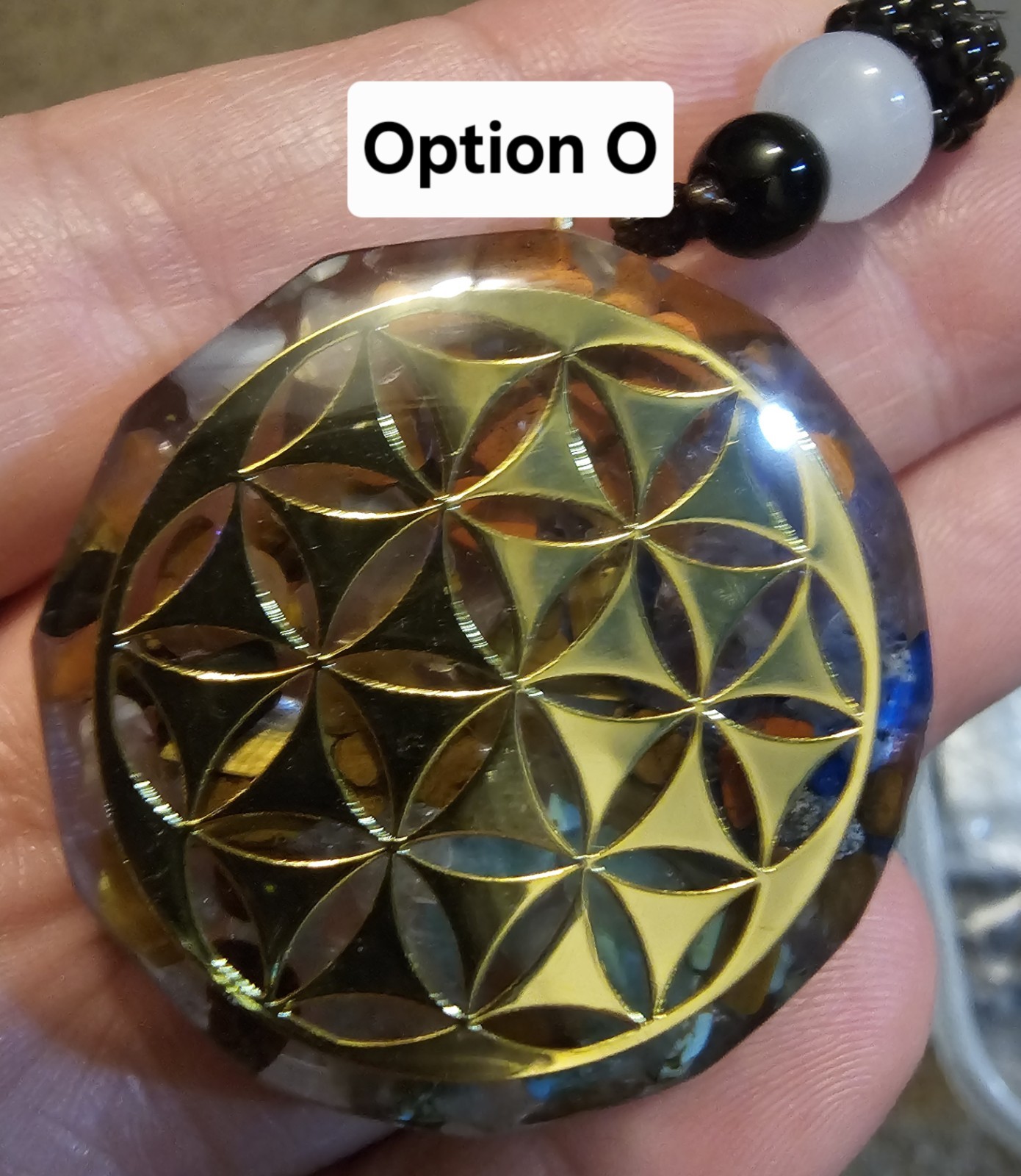 Orgonite 7 Chakra Healing Necklace EMF Protection, Meditation, Reiki