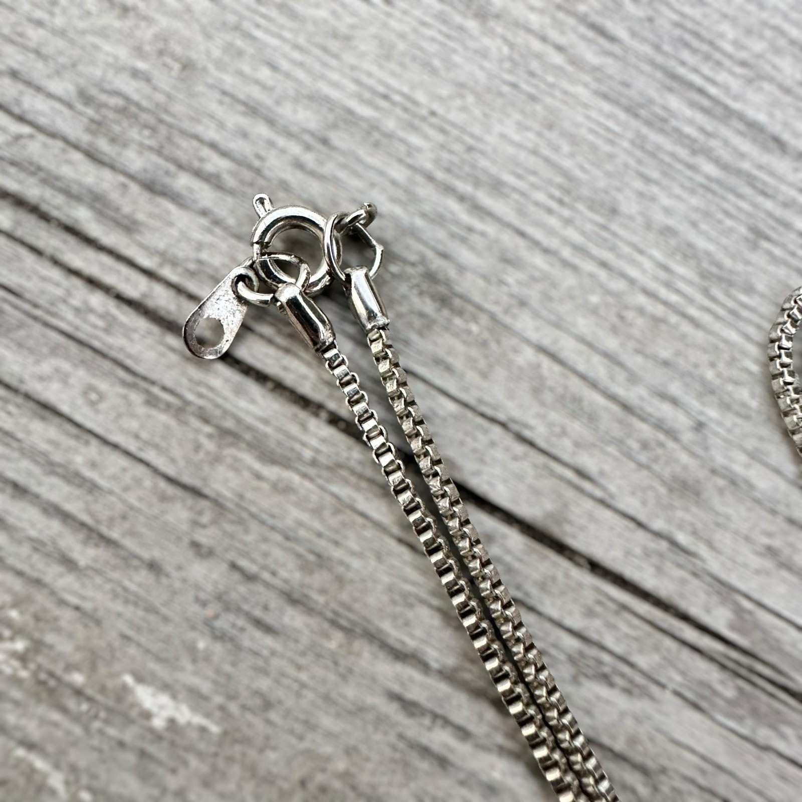 Grunge Cross Necklace Silver Tone Industrial Emo Goth Punk Distressed 18”