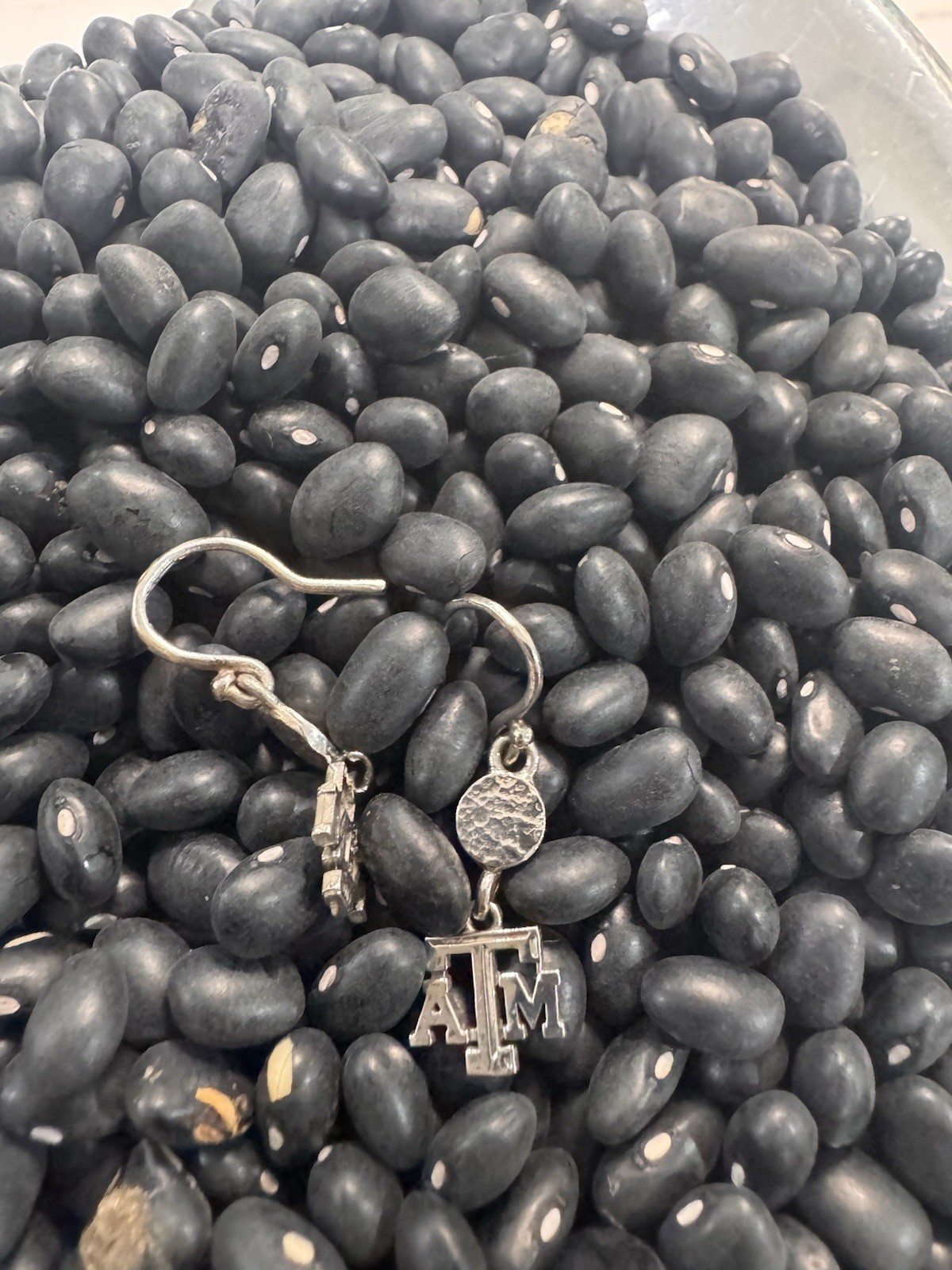 925 Silver Texas A&M Dangle/Drop Earrings for Lobe, French Wire Hook Closure