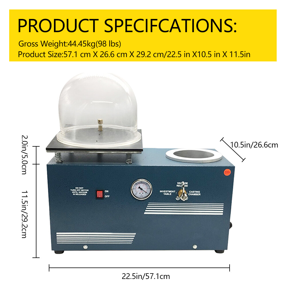 Jewelry Lost Wax Cast Combination Vacuum Investing Casting Investment Machine