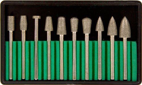 New 10pc High Quality Diamond Burr Bit Set 1/8″ Shank 150 Grit # 82310DD