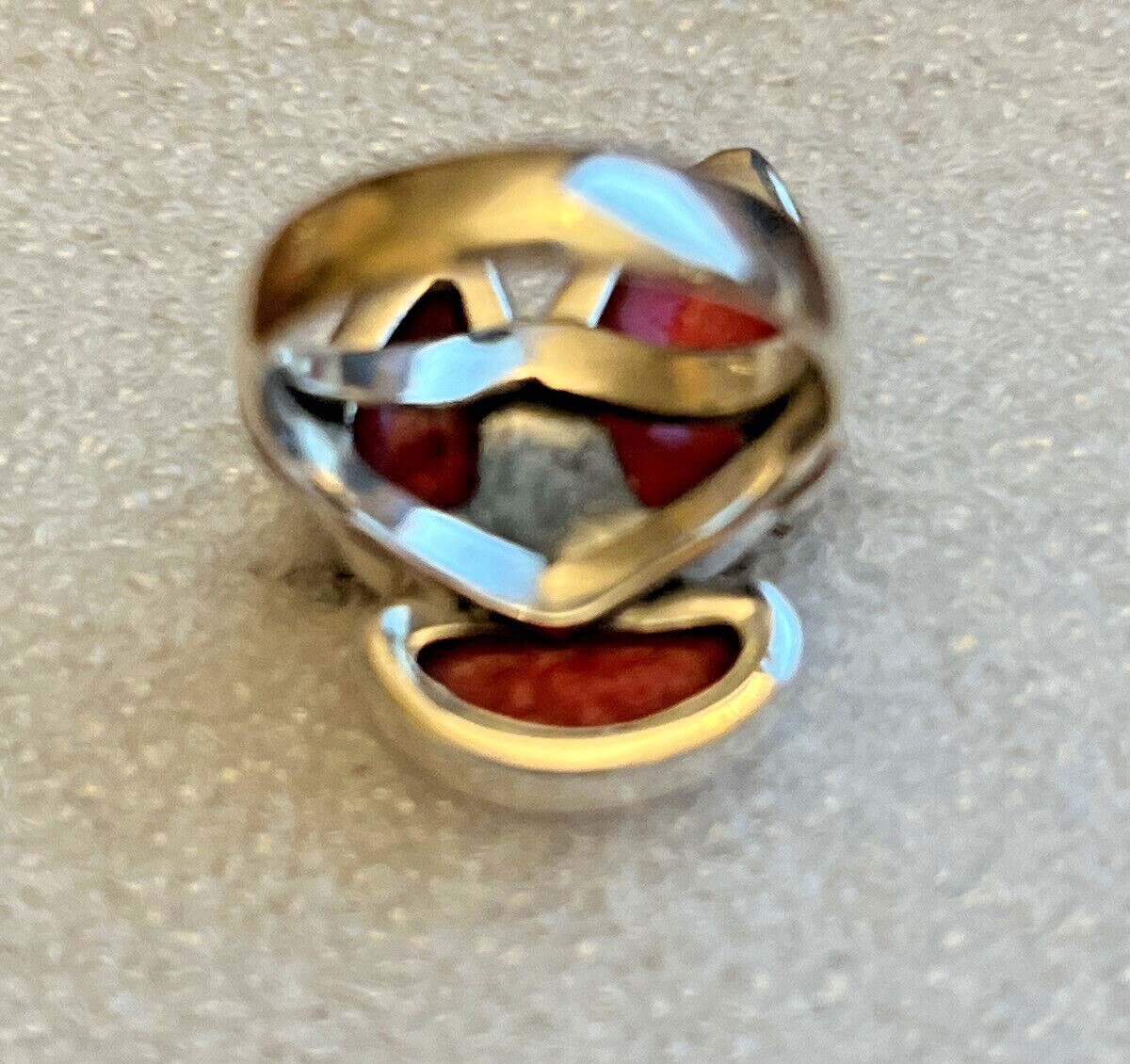Natural Sponge Coral Ring in 925 Sterling Silver (Size 9.0) 5.5 g