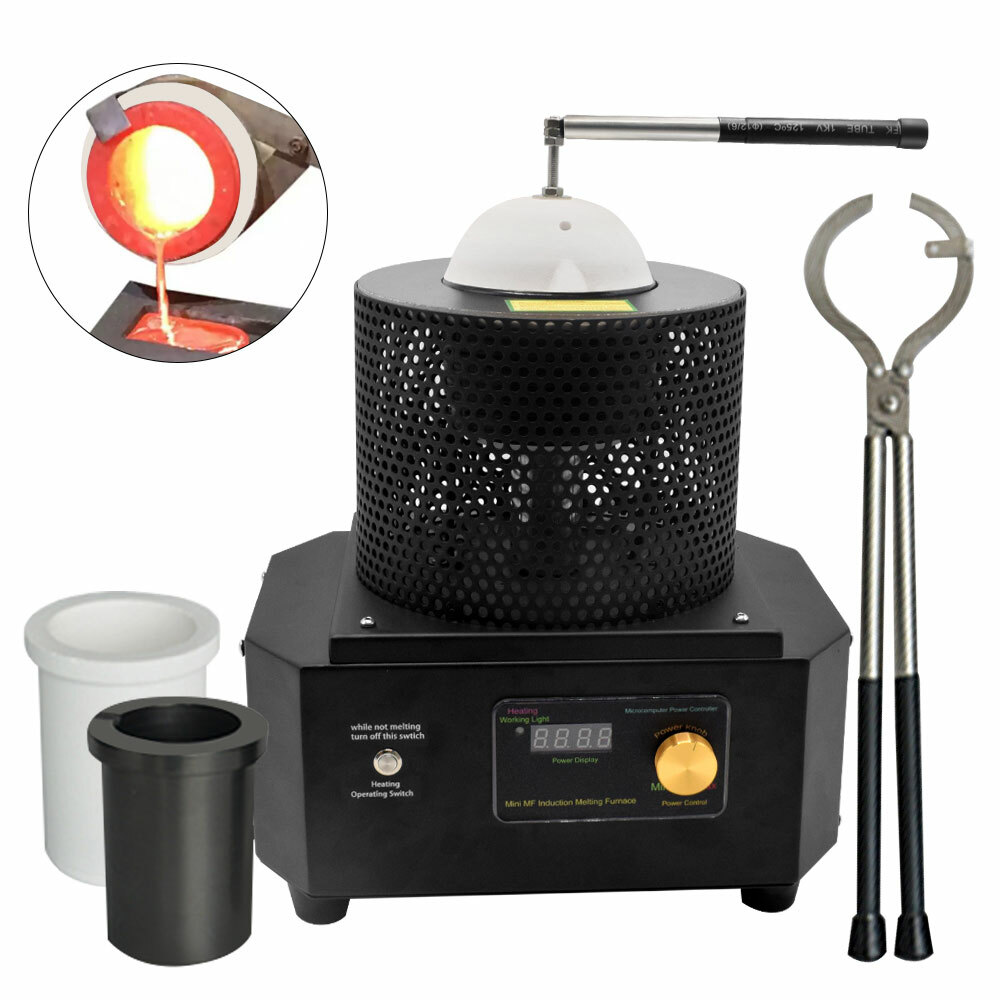 Induction Furnace Metal Melting Furnace Smelt Gold Copper Iron Steel 1600℃/2912°