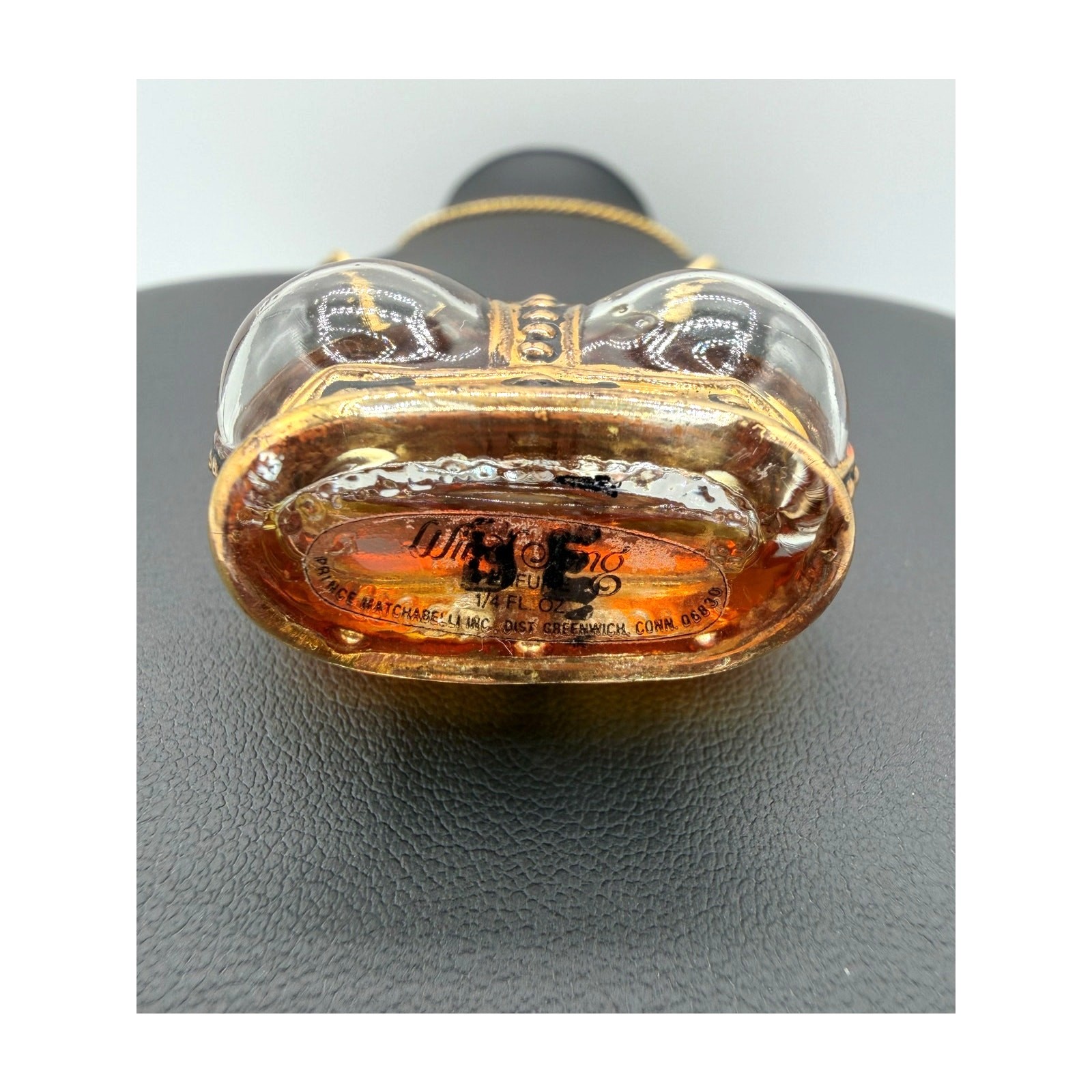Vintage Prince Matchabelli-Wind Song Mini Crown Perfume Bottle Pendant/Necklace