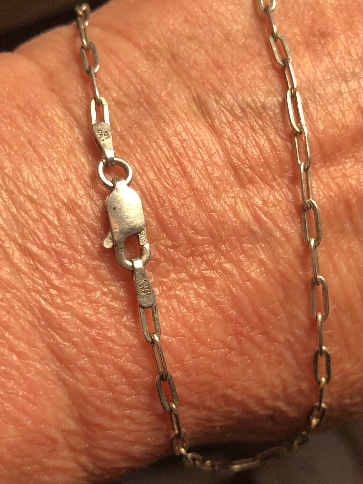 .925 Sterling Silver VTG Baby Necklace With Lobster Clasp – Marked Italy