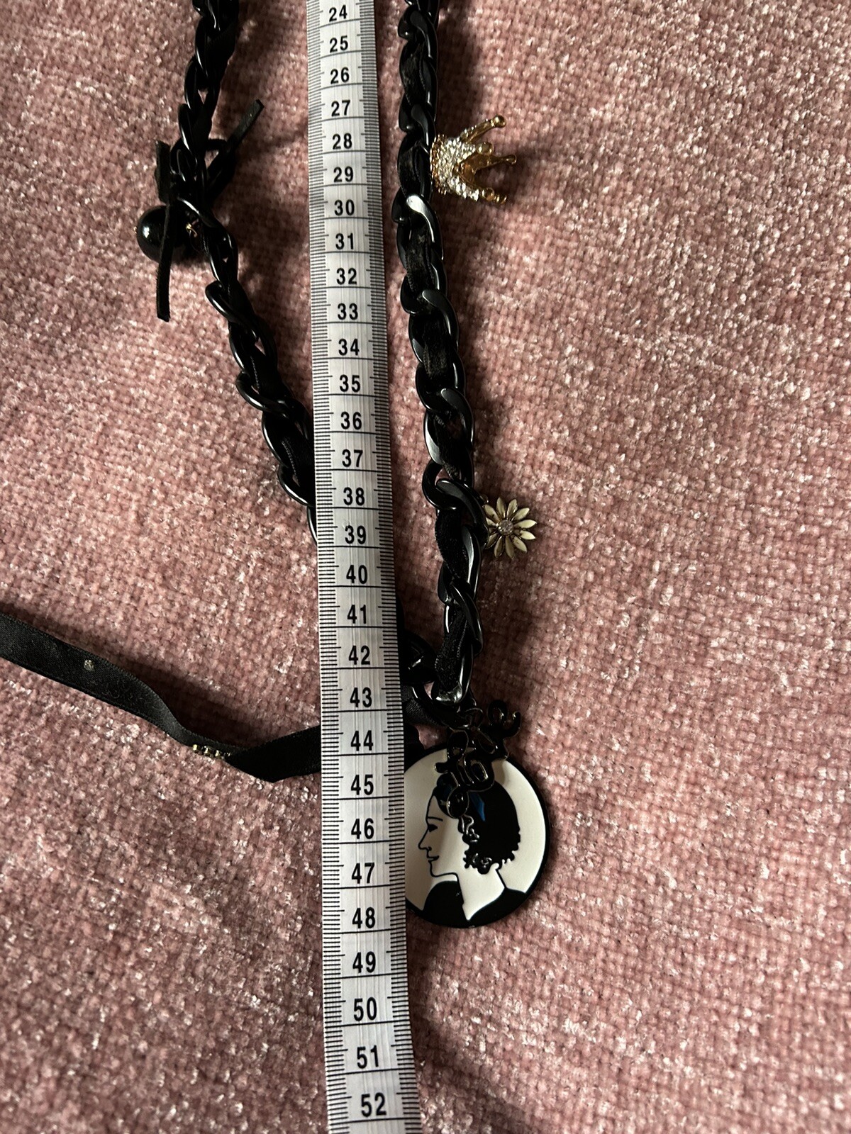 decorative black chain, length 48 cm