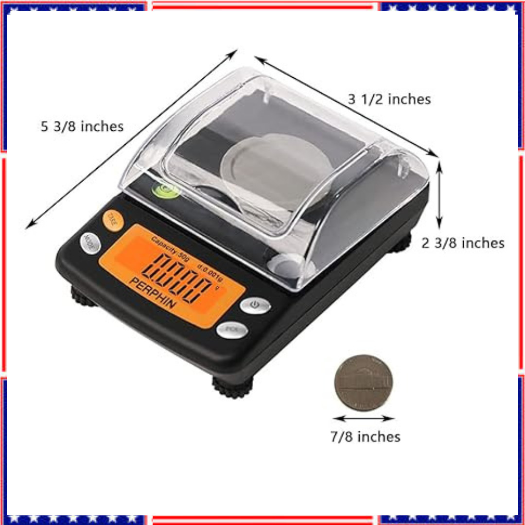 Milligram Scale 50G by 0.001G, Mg Scale USB, Digital Powder Scale, Large LCD Di