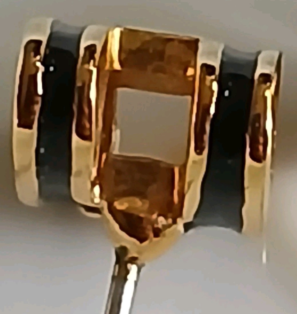 Mini Pop H Enamel Gold Plated Stud Earring