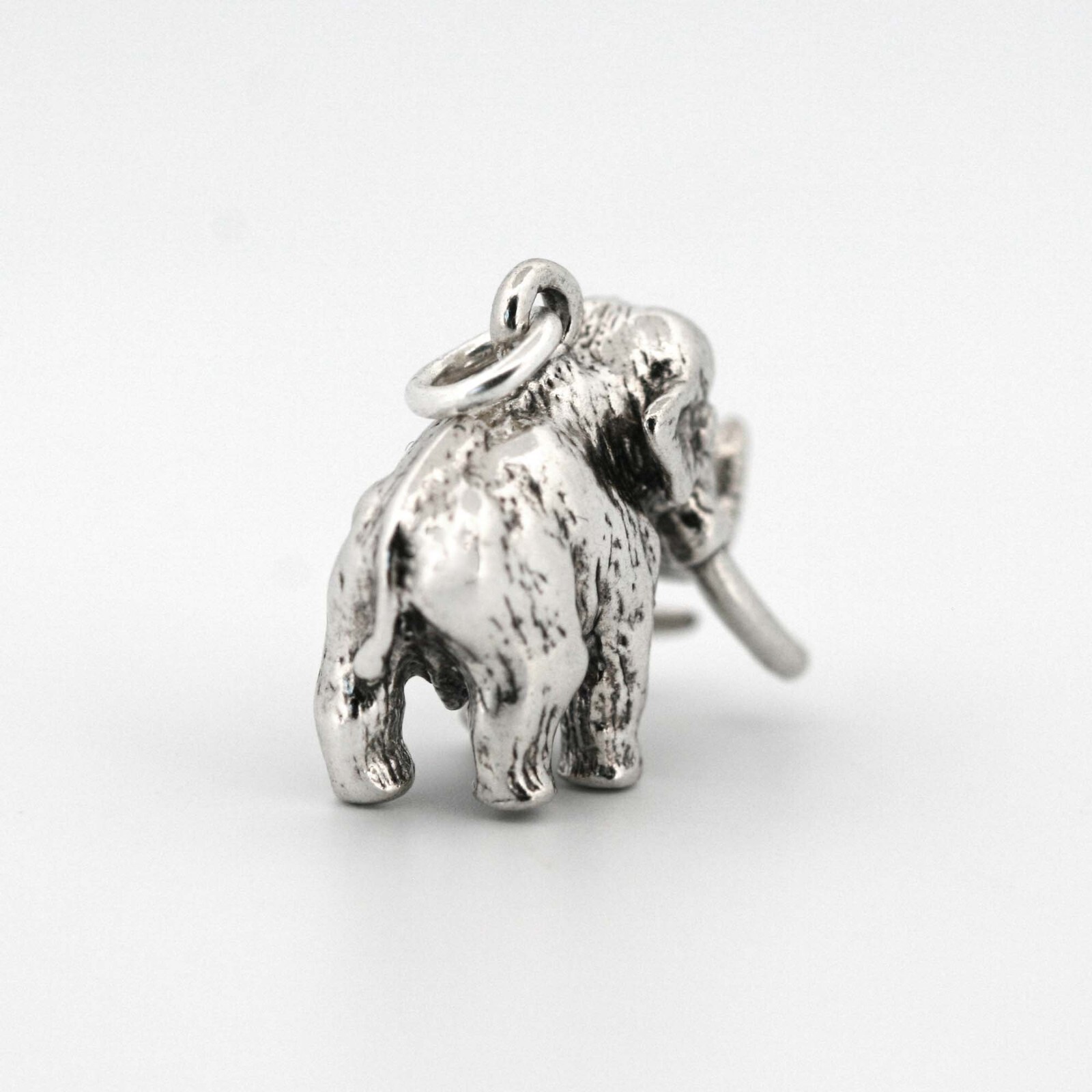 Wooly Mammoth Mastodon 3D 925 Solid Sterling Silver Charm Elephant MADE IN USA