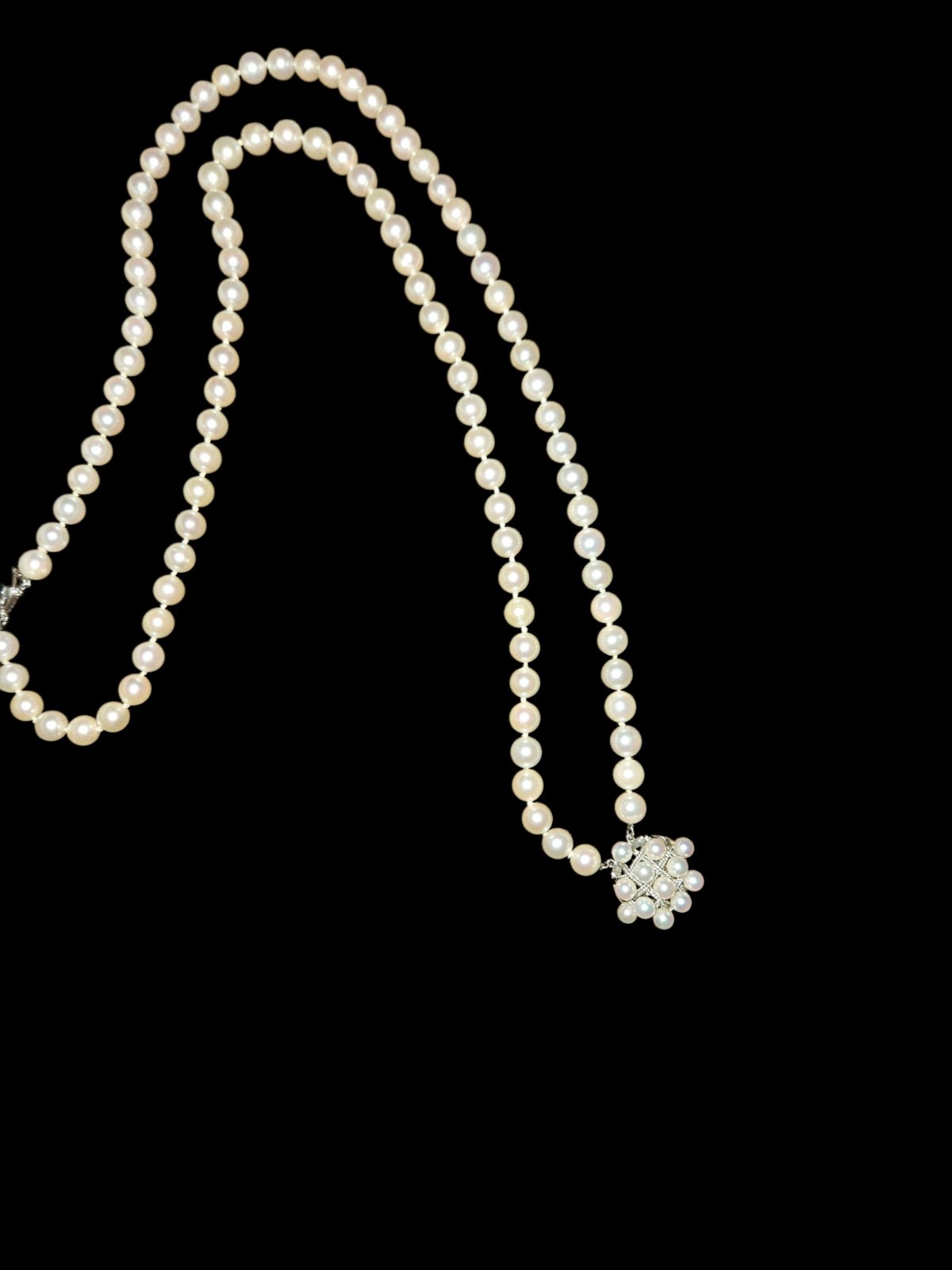 Vintage Convertible 2-in-1 Akoya Cultured Pearl Strand Necklace Choker or Opera